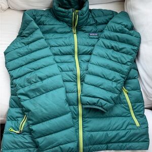 Mens Green Puffer Jacket